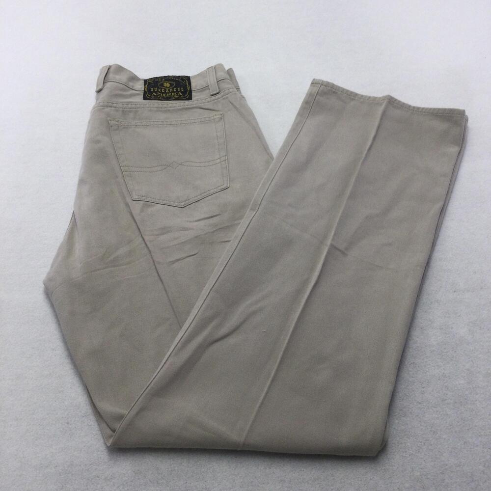 Lucky Brand Dungarees Jeans Mens 36x32 Beige Light Wash Straight Denim Zip Fly